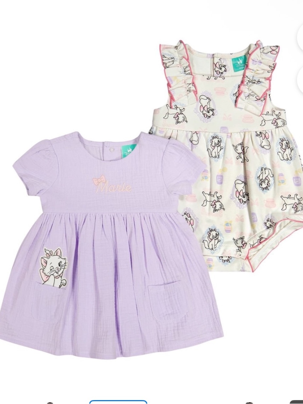 Disney Marie
Character Baby Girls 2-Pack Dress &
Romper Set
